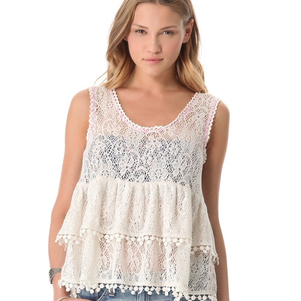 Free People | ‘Daydream’ Tiered Crochet Tank - Picture 1 of 8